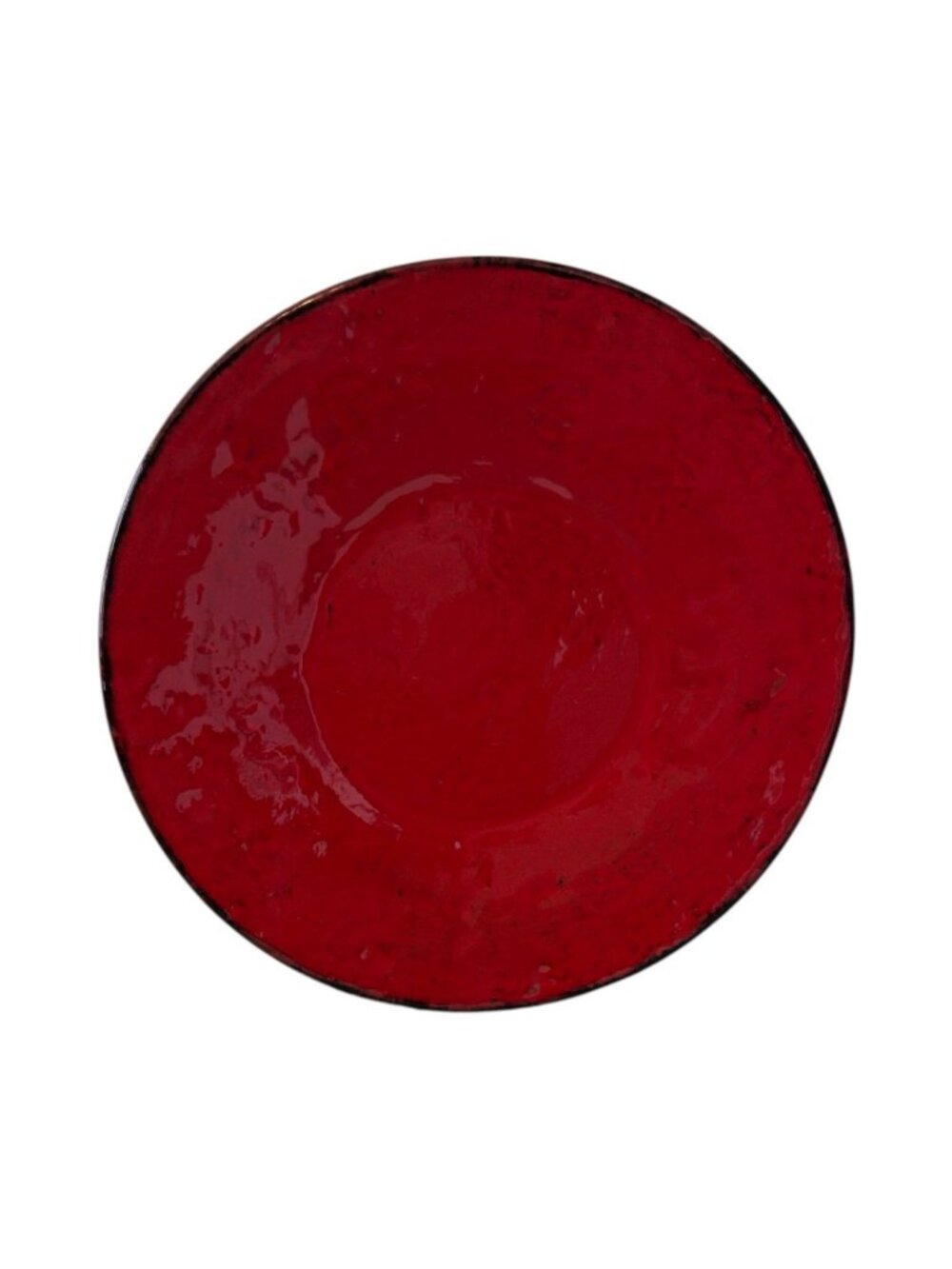 Umbriaverde Ceramiche 9” Salad Plate Red /Crimson Handmade Italy Replacement